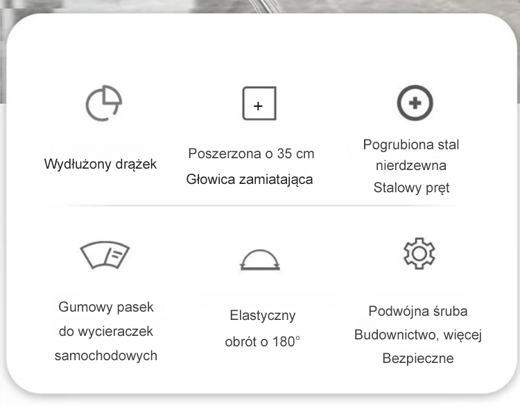 Zbliżenie na głowicę mopa wielofunkcyjnego