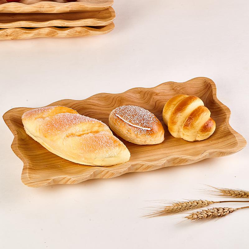 不规则托盘零食干果瓜子木质长方形果盘