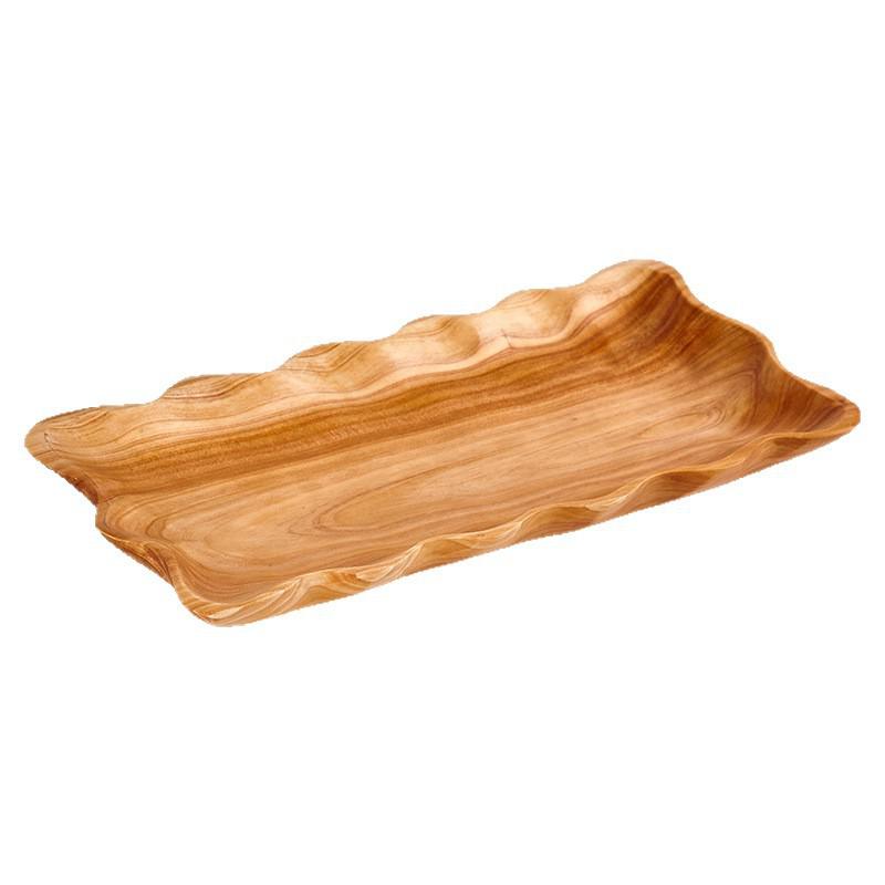 不规则托盘零食干果瓜子木质长方形果盘