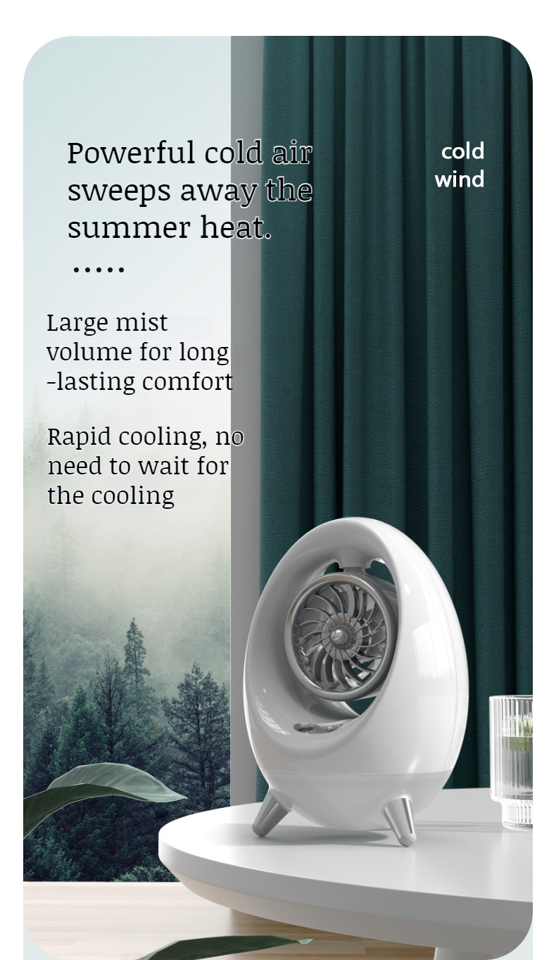 Portable water-cooled air conditioning fan for home and outdoor use