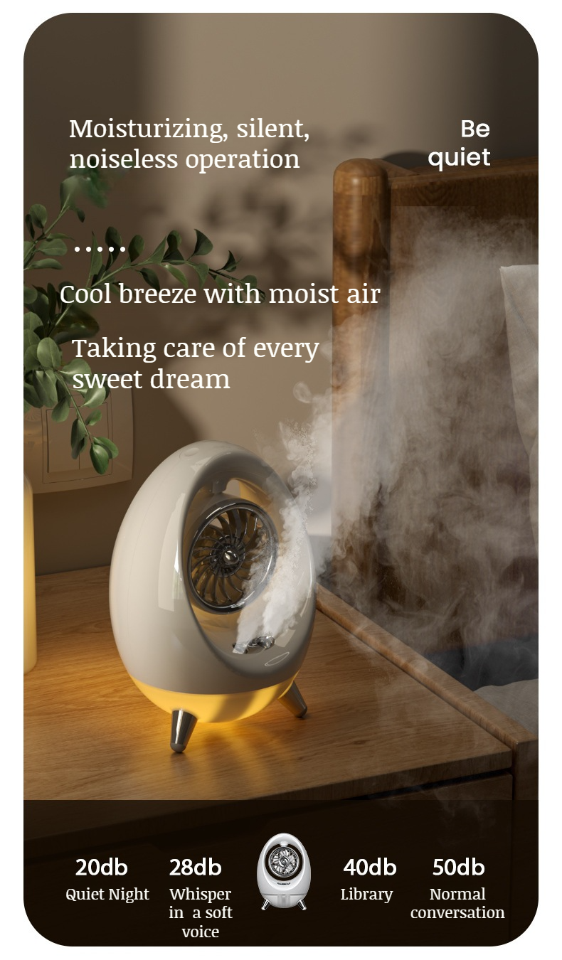 Dual spray portable cooling fan for personal use