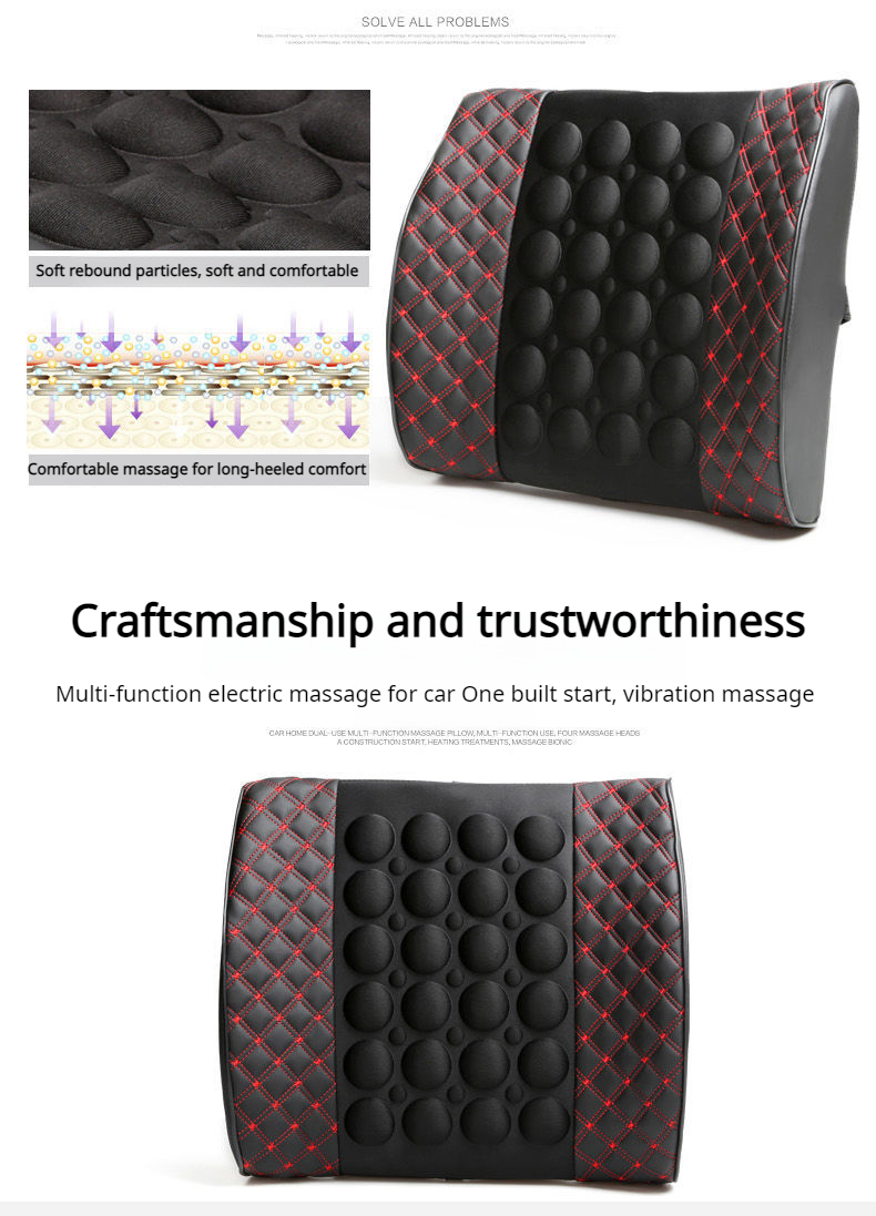 Car seat cushion with massage function