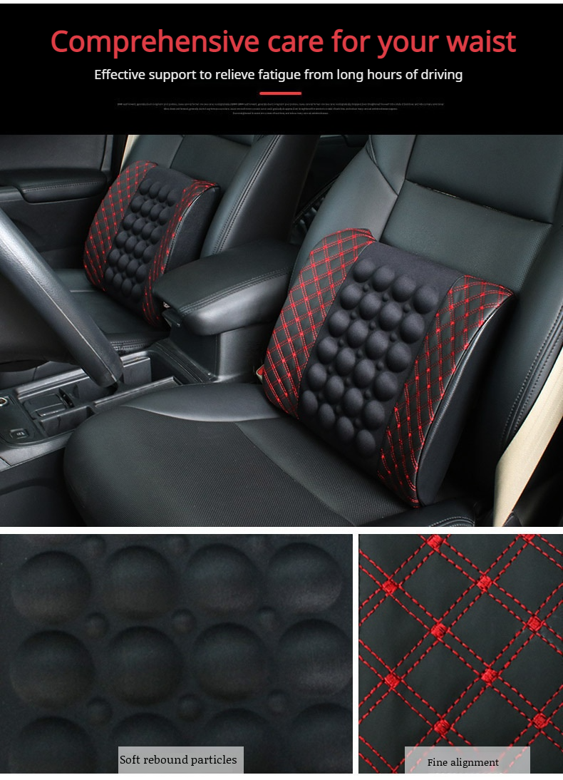 Massage lumbar pillow for lower back pain relief