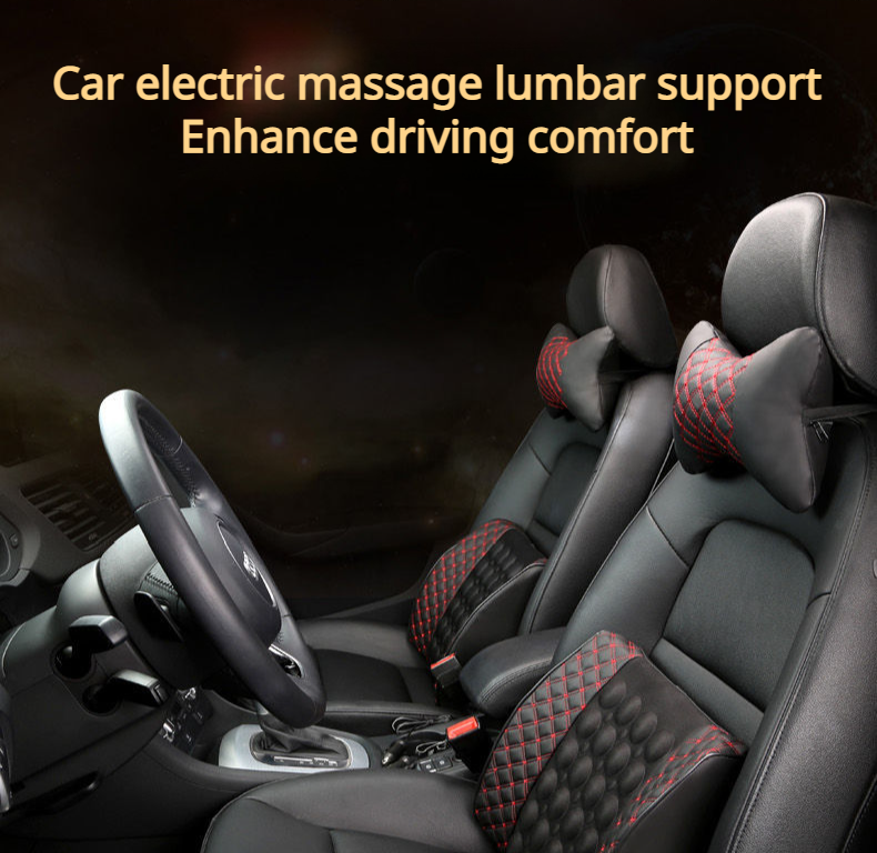 Electric massage lumbar cushion for car seat