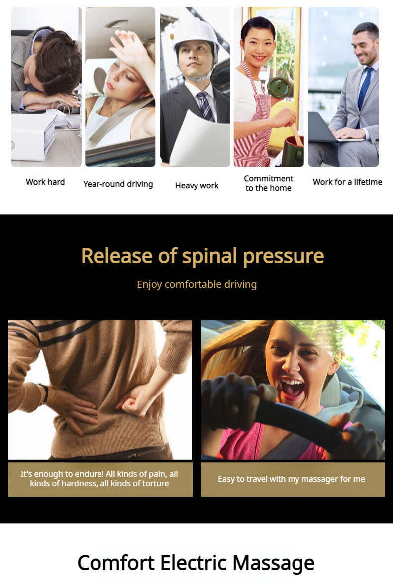 Ergonomic lumbar support pillow for chair