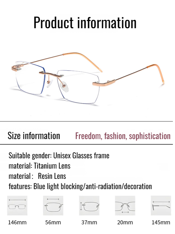 Business men's presbyopia glasses flat lens zoom lightsensitive