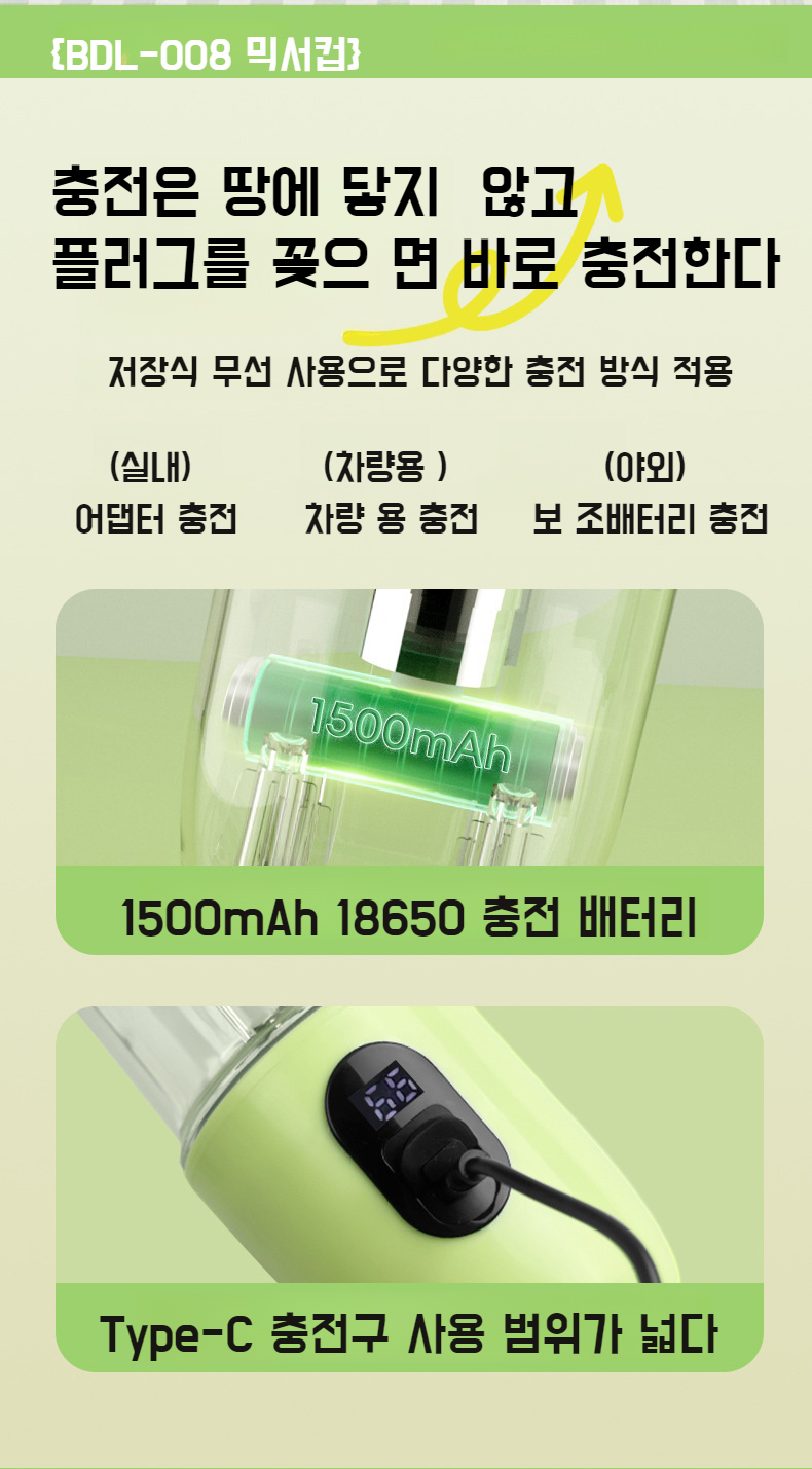 실내외 어디서나 사용 가능한 스마트 주스컵