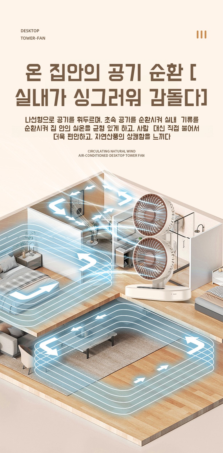 360도 회전 가능한 집게 소형 선풍기