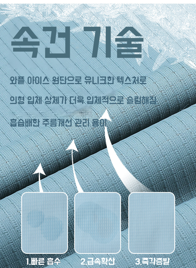 남성용 아이스 티셔츠 다양한 각도 이미지