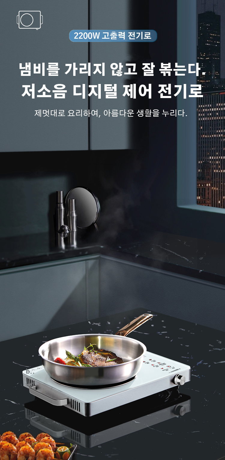 가정용 고출력 인덕션 전체 모습