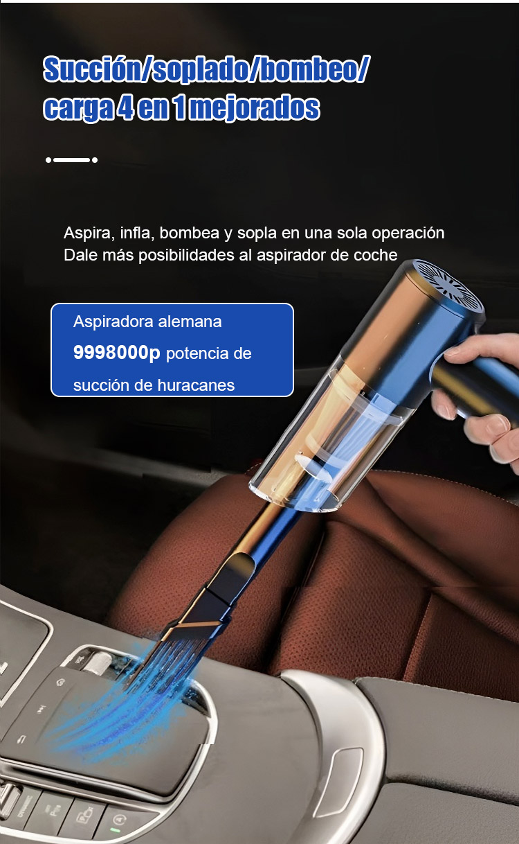 Aspirador multifunción potente para coches en uso