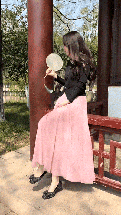 여중생 패션 롱스커트 앞모습