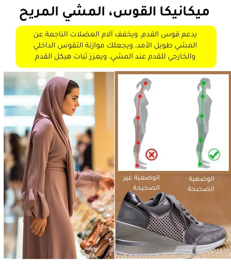 تفاصيل كعب اسفين للحذاء النسائي الكاجوال