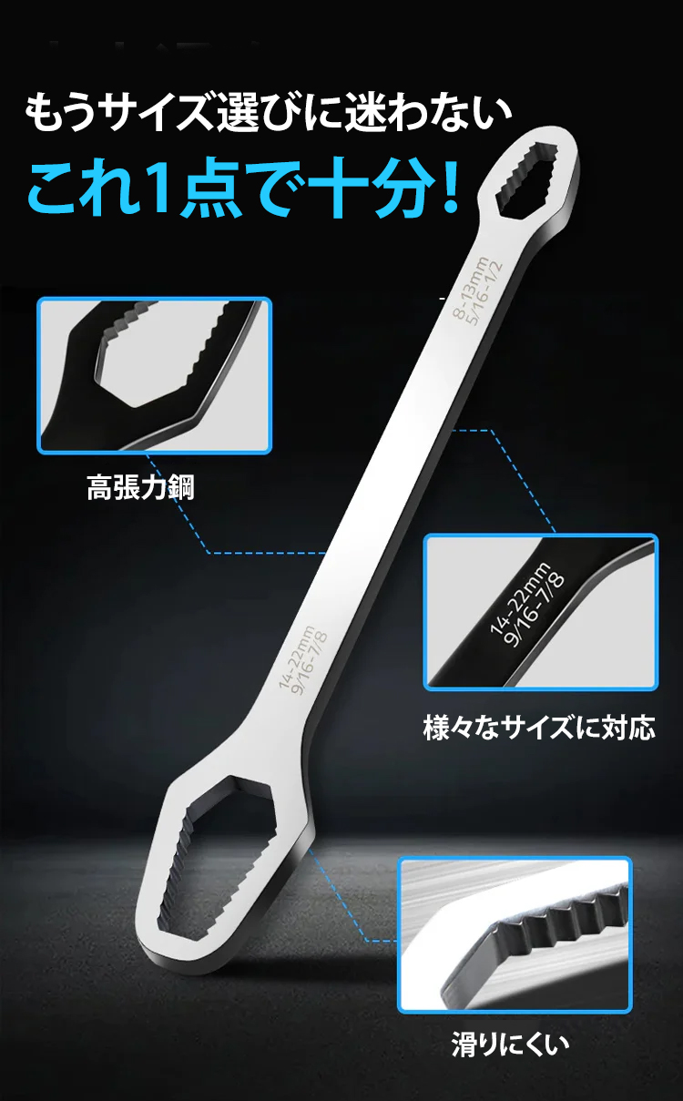 多機能レンチと他の工具の比較