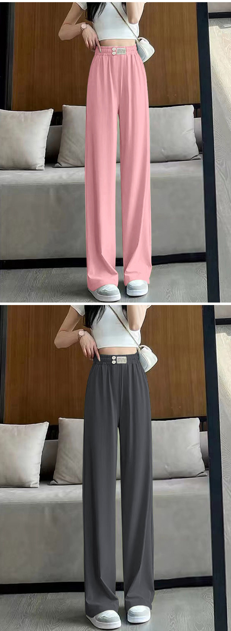 夏コーデにおすすめのアイスシルクワイドパンツ