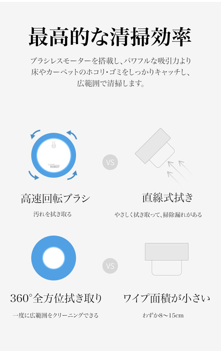 ペットの毛を掃除する全自動ロボット掃除機