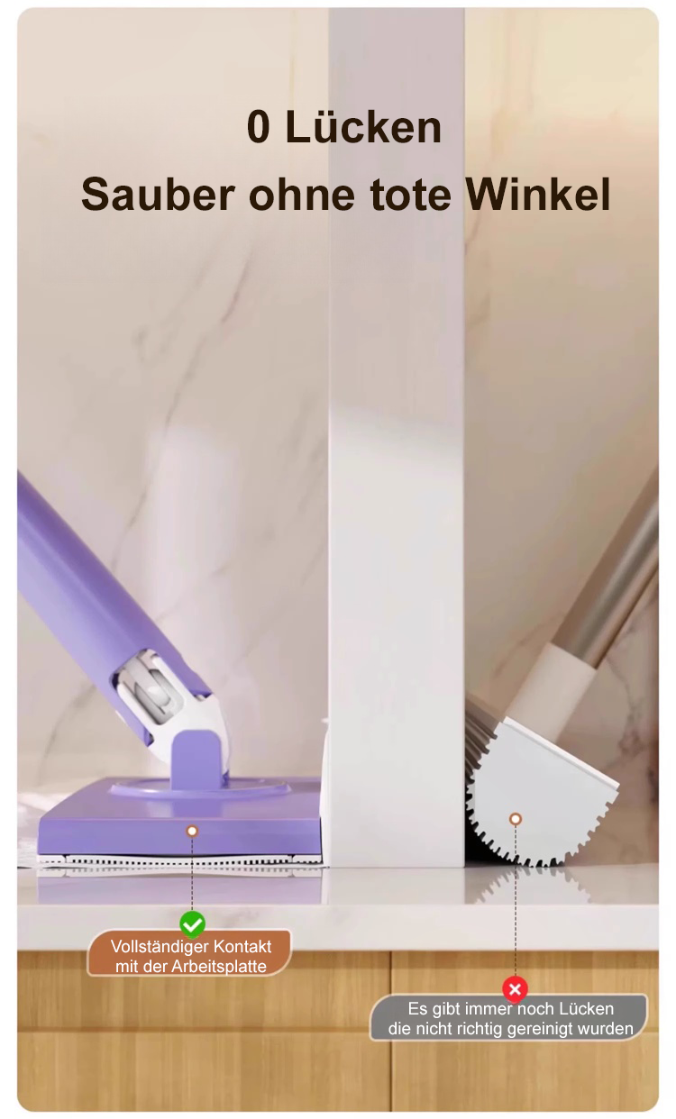 Staubwischer entfernt Schmutz von Holzboden