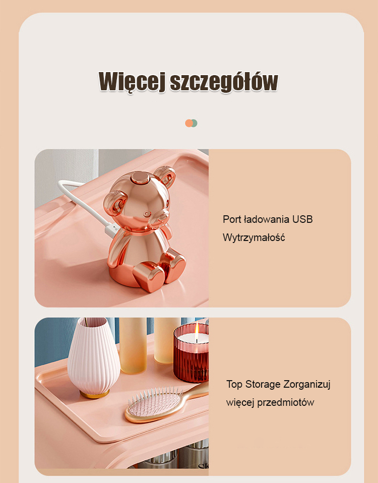 Praktyczny organizer do przechowywania produktów do makijażu