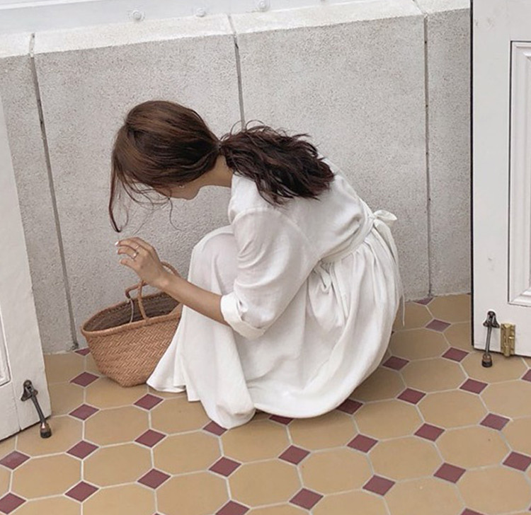 夏にぴったりの綿素材マキシワンピース