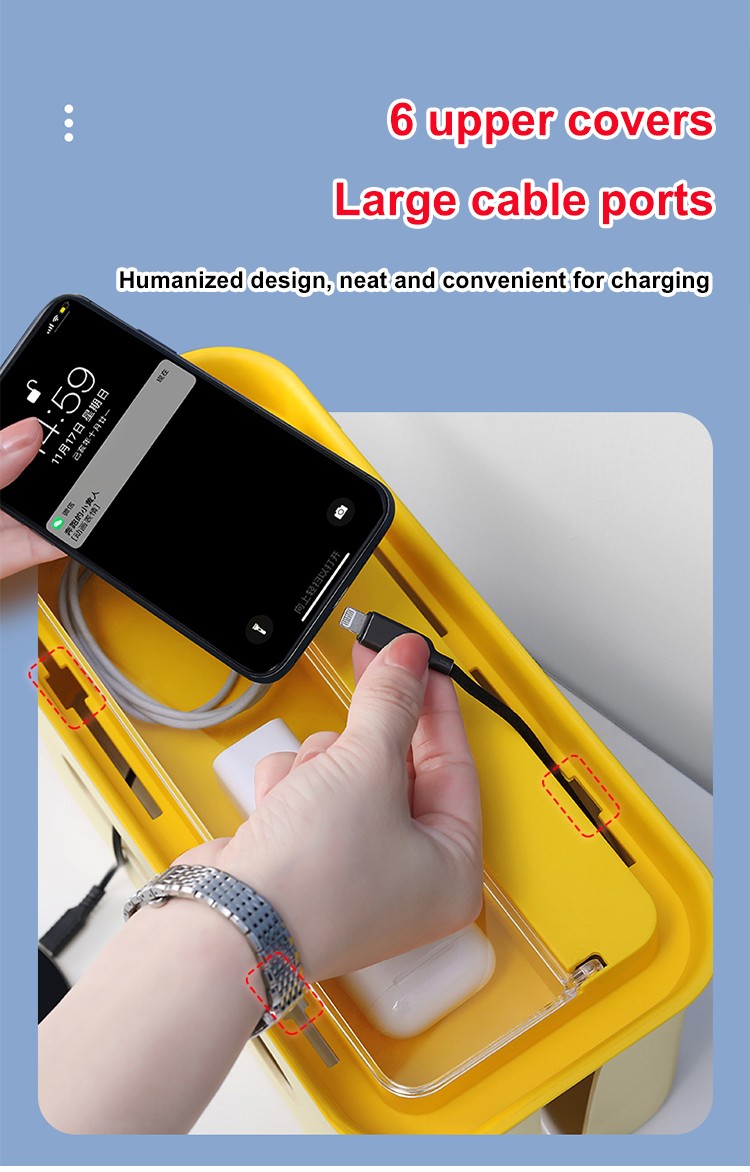 Desktop cable organizer for home office use