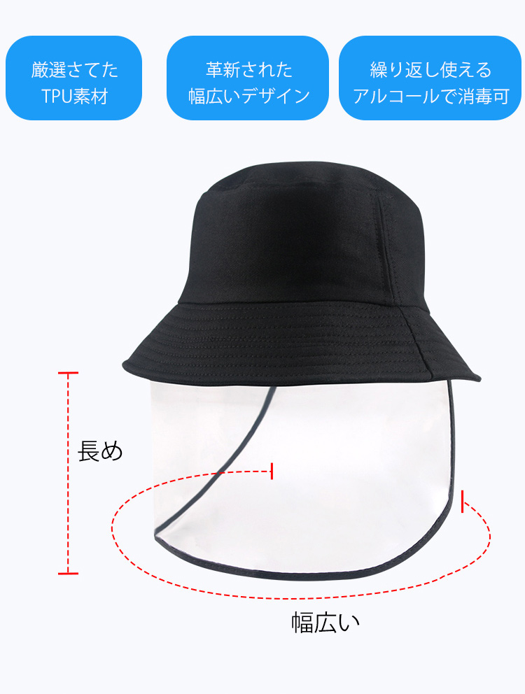 曇り止め加工されたクリアなフェイスシールド