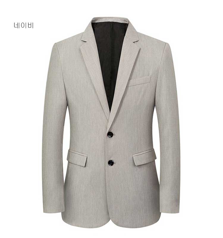 남성 자켓 디테일 확대 사진