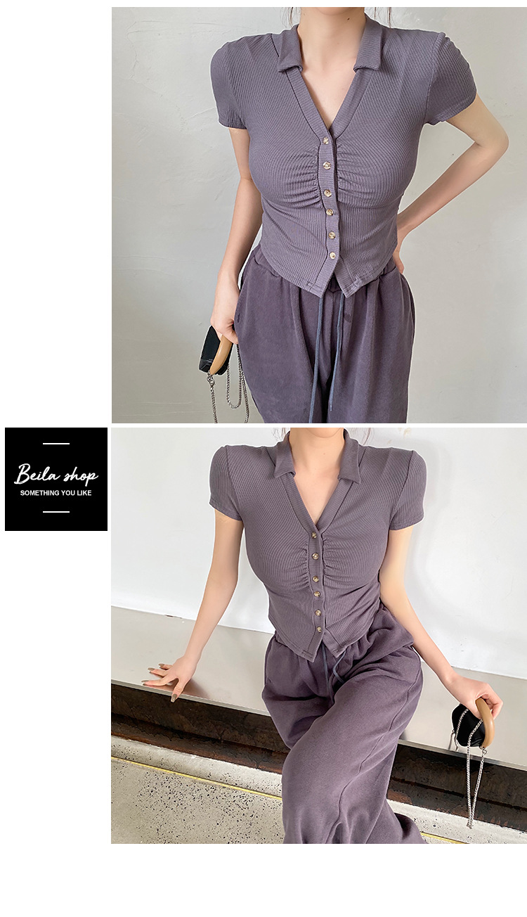 모던한 스타일의 여름용 여성 크롭탑