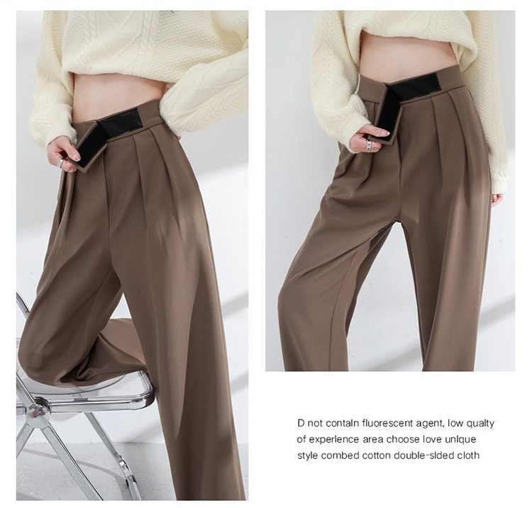 動きやすく快適な素材のワイドパンツ