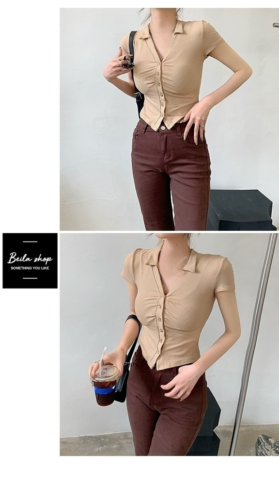 트렌디한 여름 데일리룩 크롭 탑 착용