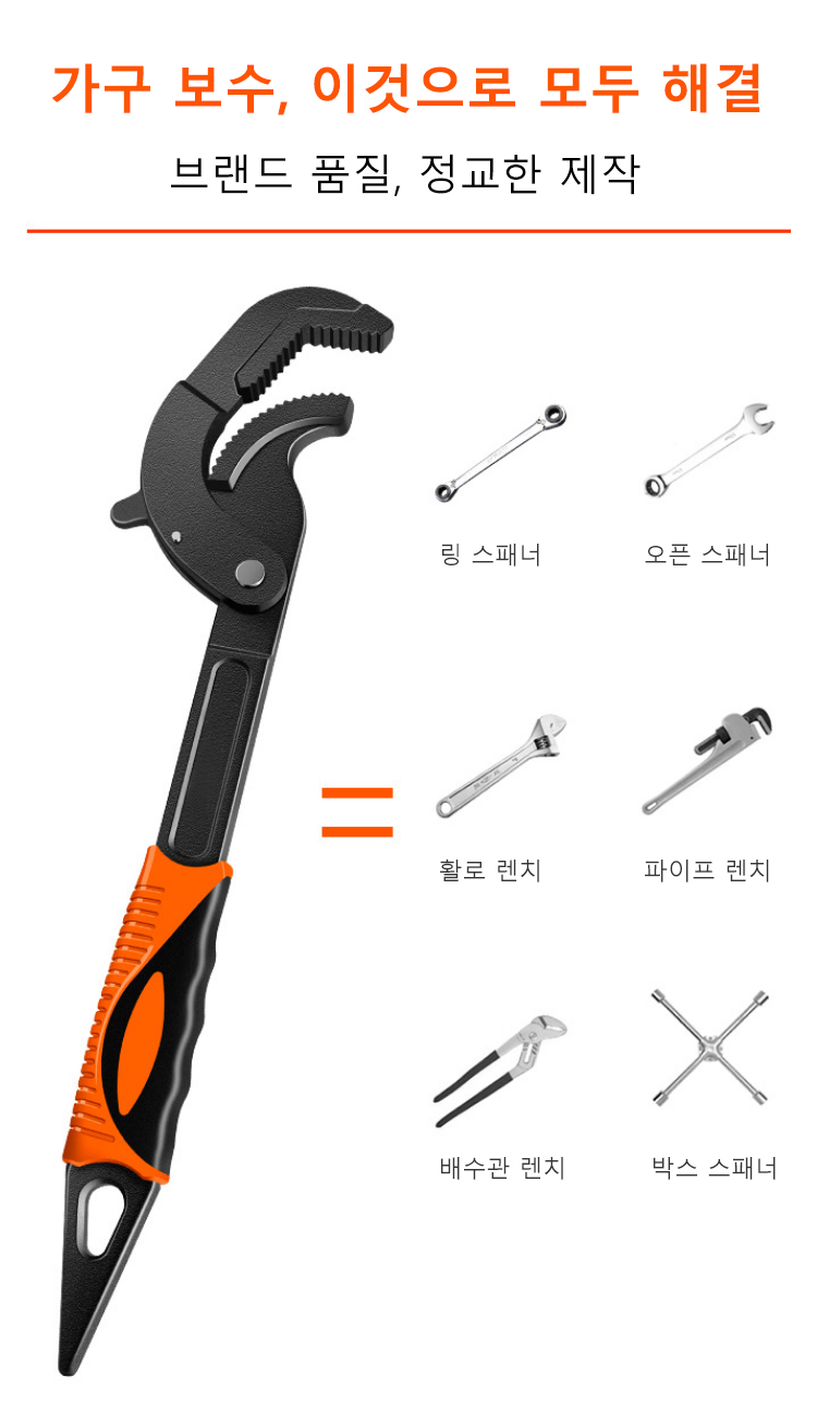 조절 가능한 다기능 렌치 헤드