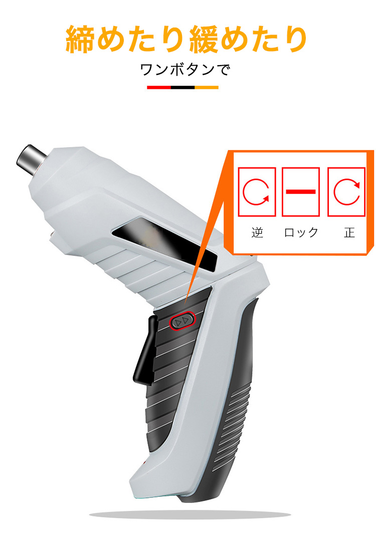 収納ケース付き電動ドライバーセット