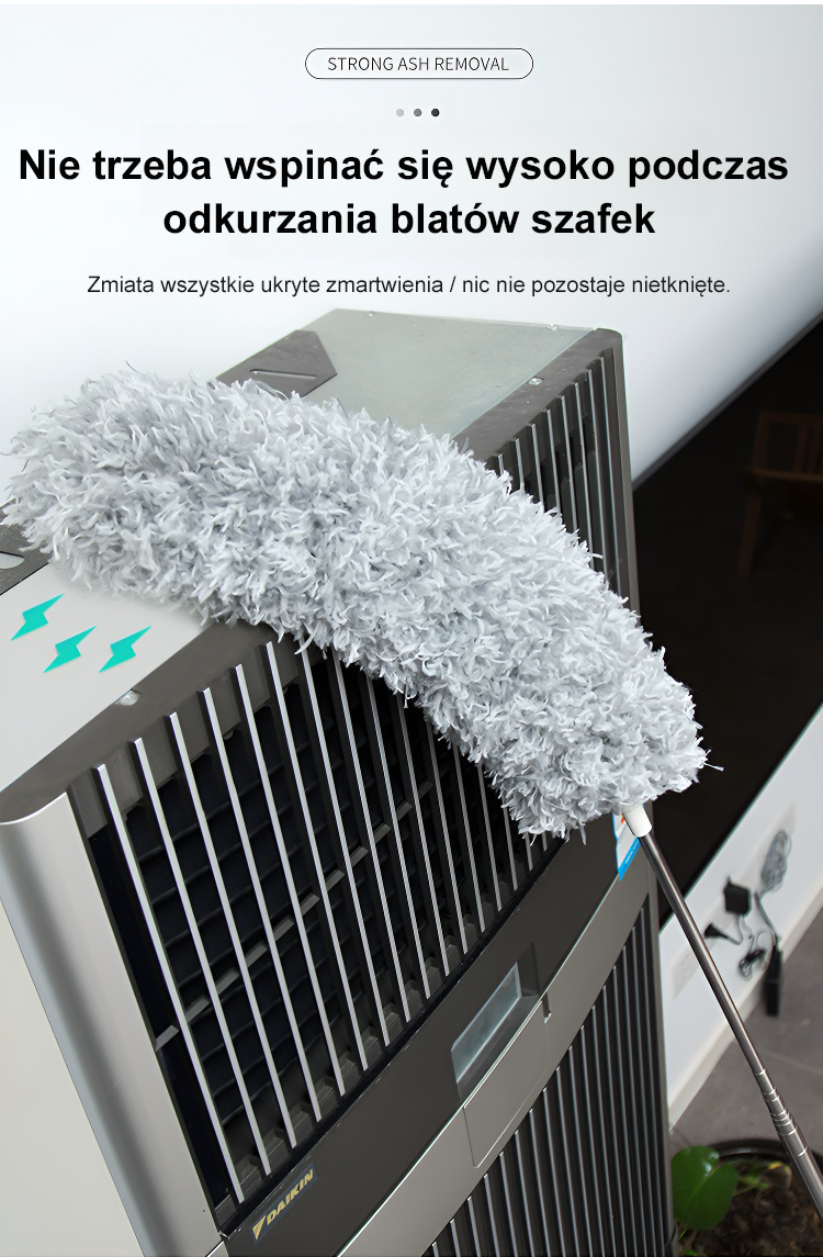 Łatwe usuwanie kurzu z mebli szczotką