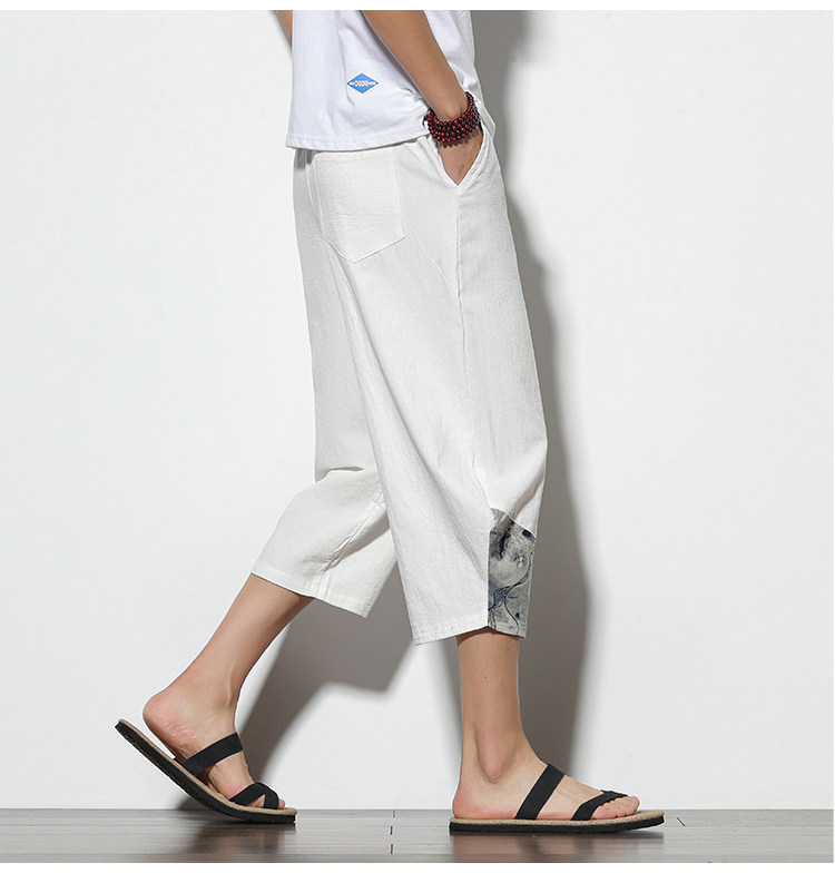 カジュアルコーデにおすすめの民族風綿麻パンツ